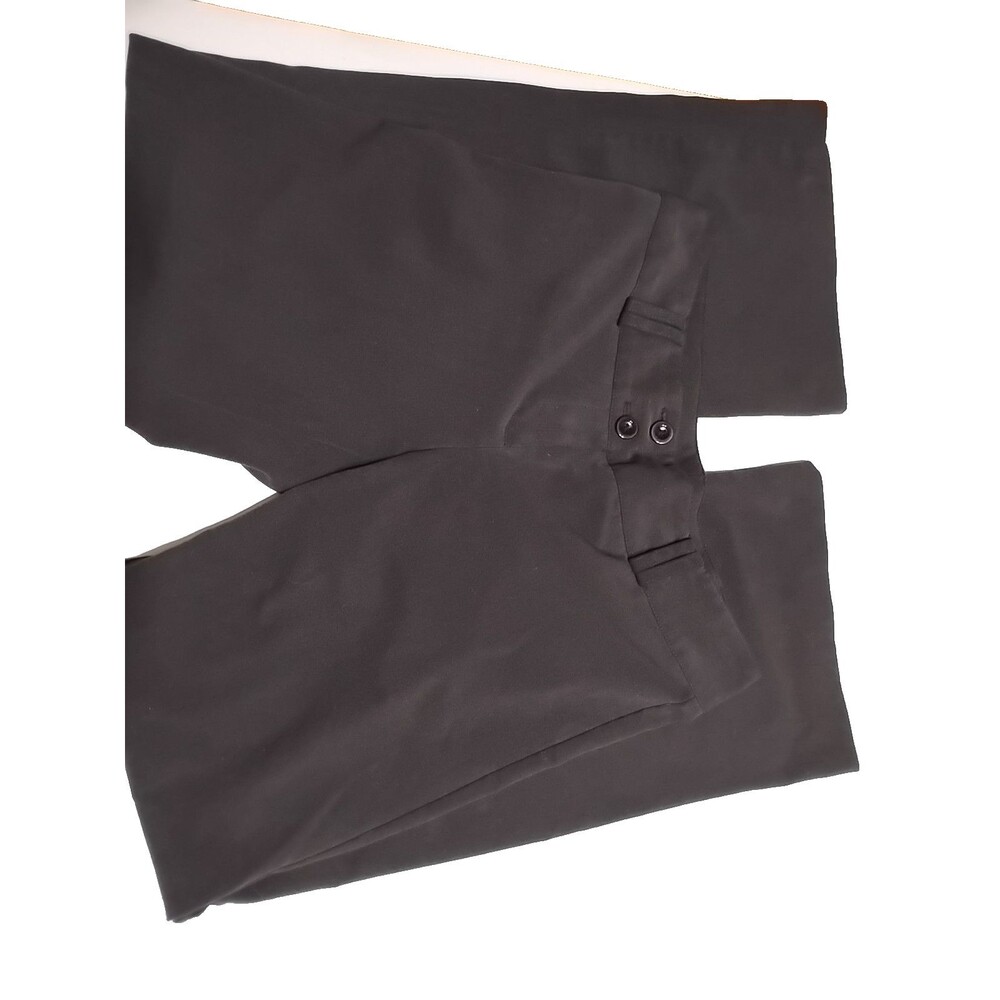 Wrapper Gray Stretch Slacks Size 9 Double Buttons No Pockets. Charcoal Grey
